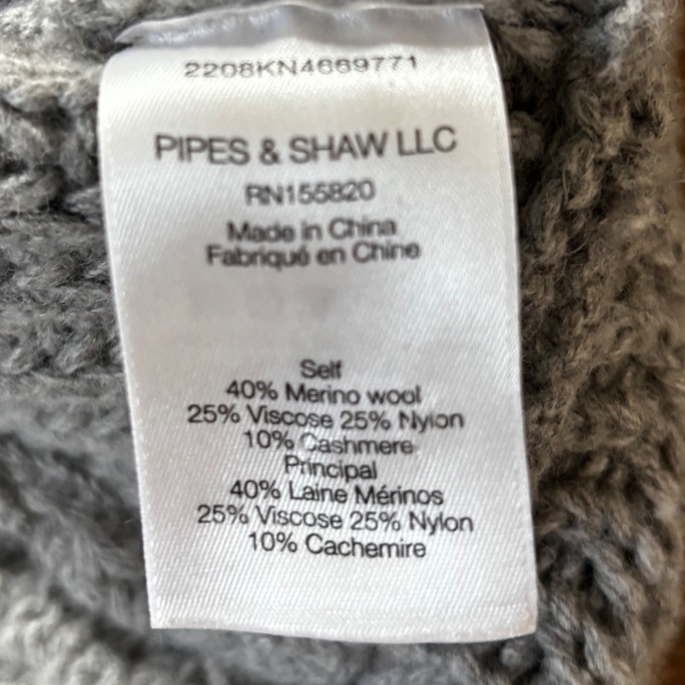 Veronica Beard Pinkett Gray Mélange Pointelle Mock Neck Sweater Vest Womens L - Picture 15 of 16